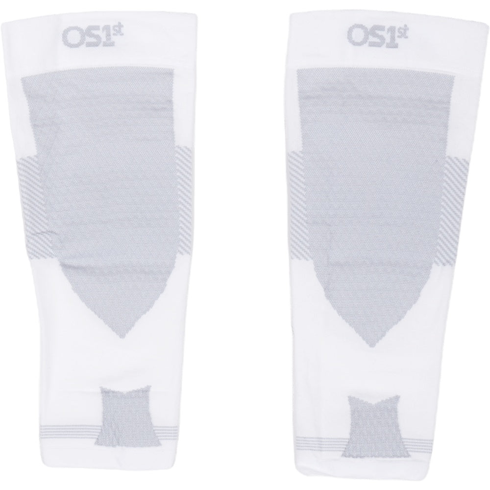 OS1st TA6 Thin Air white performance calf sleeves pair with structured compression zones