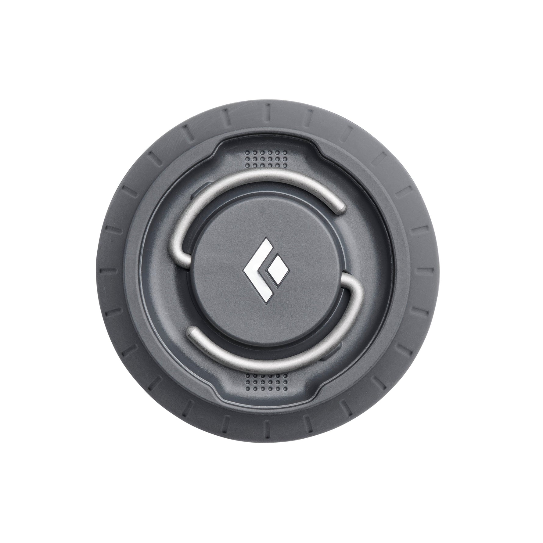 Black Diamond Moji lantern in gray with diamond logo on clean white background