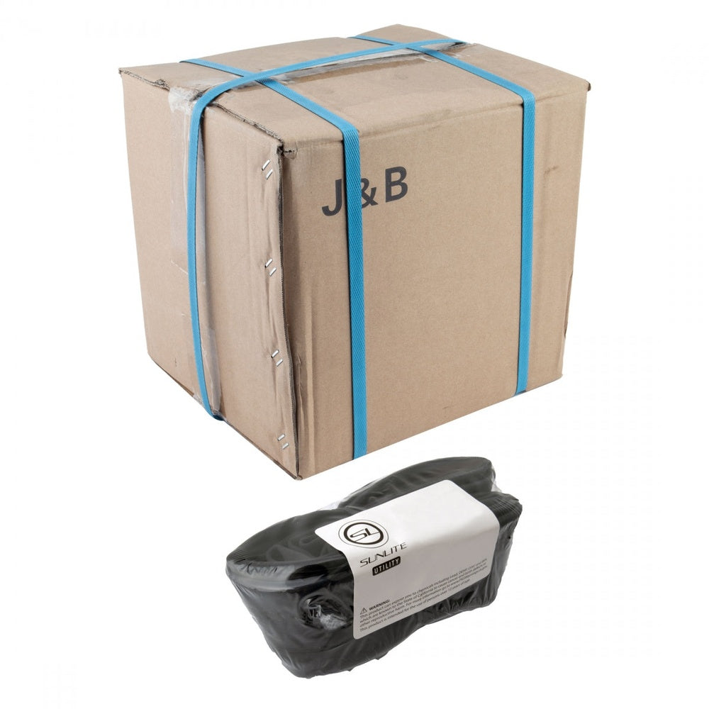 Sunlite bicycle inner tube in black packaging with bulk shipping box