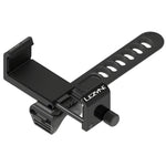 Lezyne Smart Vise Phone Mount in black shown from front angle on white background
