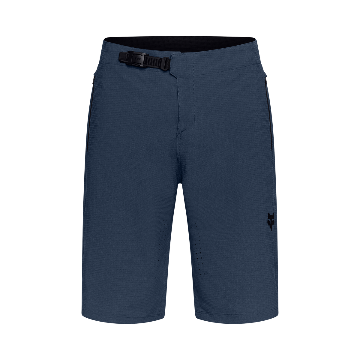 Fox Racing Defend MTB shorts in navy blue with buckle closure and fox logo