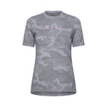 Fox Racing Ranger TruDri women's short sleeve mountain bike jersey in cloud grey camo