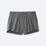 Brooks Chaser 3-inch running shorts in heathered charcoal gray with branded elastic waistband