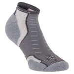 Thorlos Experia Micro Mini ankle sock in gray and white with cushioned sole