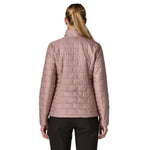 Patagonia Nano Puff Jacket in Stingray Mauve, rear view on female model