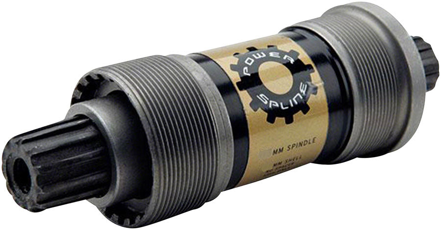 Truvativ Power Spline bottom bracket, silver and black threaded cartridge with gold label