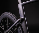 Close-up detail shot of X-LAB AD9 rear triangle and seat tube carbon frame construction