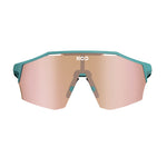 KOO Alibi cycling sunglasses in harbor blue matt frame with rose gold lenses