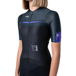 Gobik Attitude women's cycling jersey in navy with purple blue gradient details