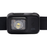 Black Diamond Astro headlamp front view showing main LED lens and Black Diamond logo