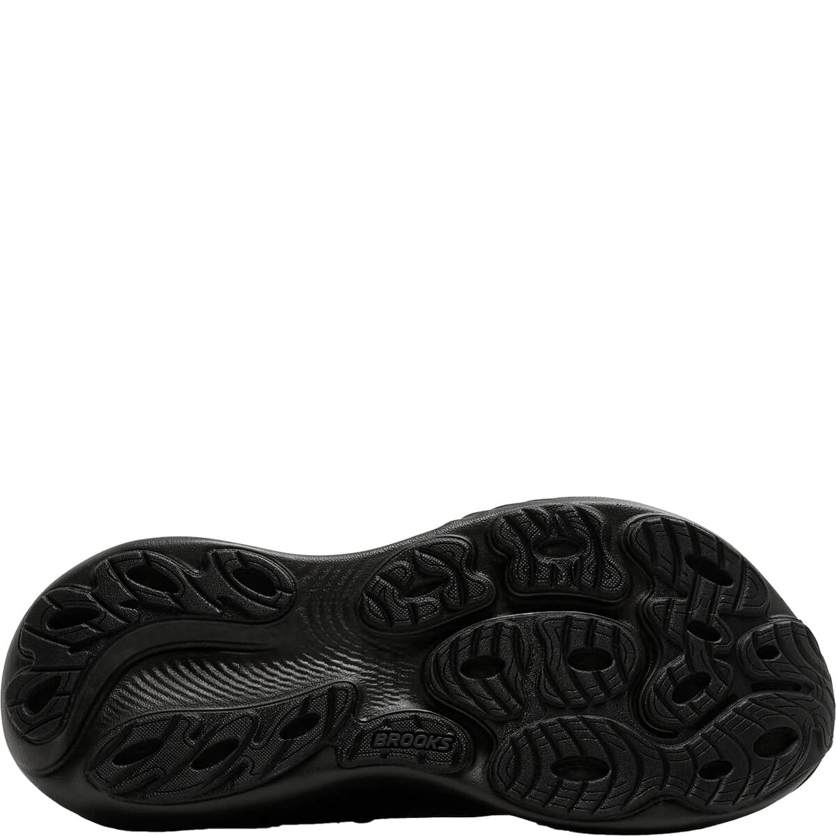 Brooks Adrenaline GTS 25 men's running shoe outsole view showing black rubber tread pattern