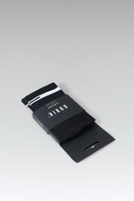 Gobik Superb Extra Long Unisex socks in Black Horizon colorway with white stripes