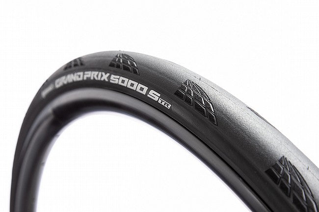 Continental Grand Prix 5000 S TR black bicycle tire close-up detail