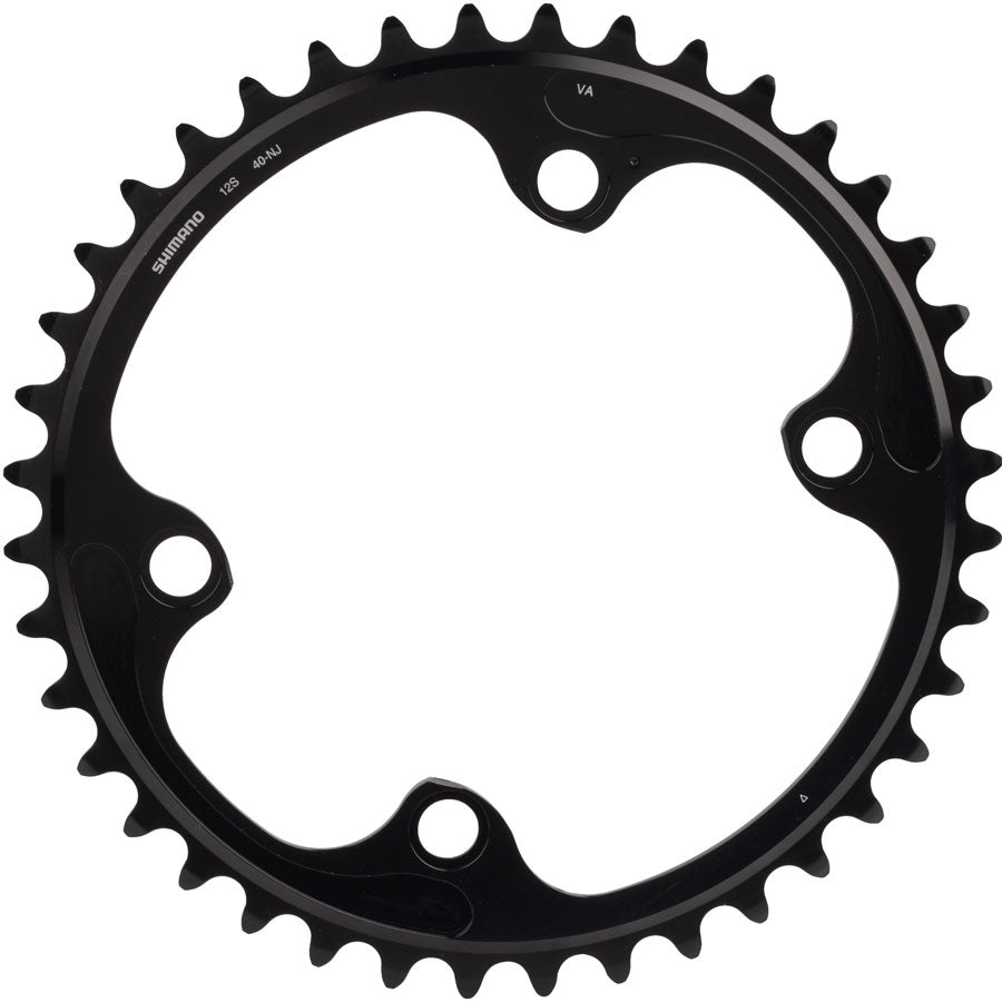 Shimano FC-R9200 40T-NJ black chainring for 12-speed road bicycle drivetrain
