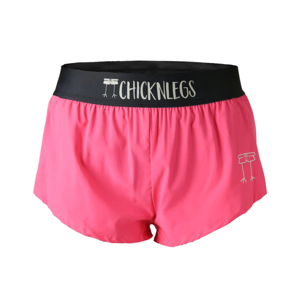 Chicknlegs Women's Neon Pink 1.5" Split Shorts - M