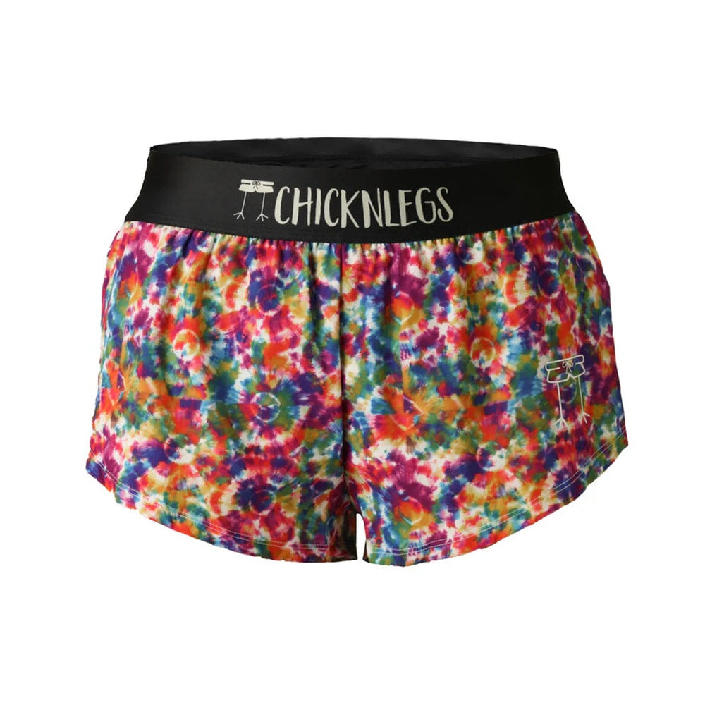 Chicknlegs Women's Tie-Dye 1.5" Split Shorts - M