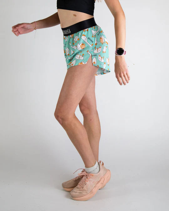 Chicknlegs Women's Silly Goose 1.5" Split Shorts - XS