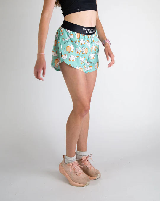 Chicknlegs Women's Silly Goose 1.5" Split Shorts - XS