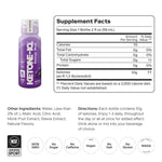 Ketone-IQ Grape Energy Shot supplement facts panel showing 10g ketones per serving