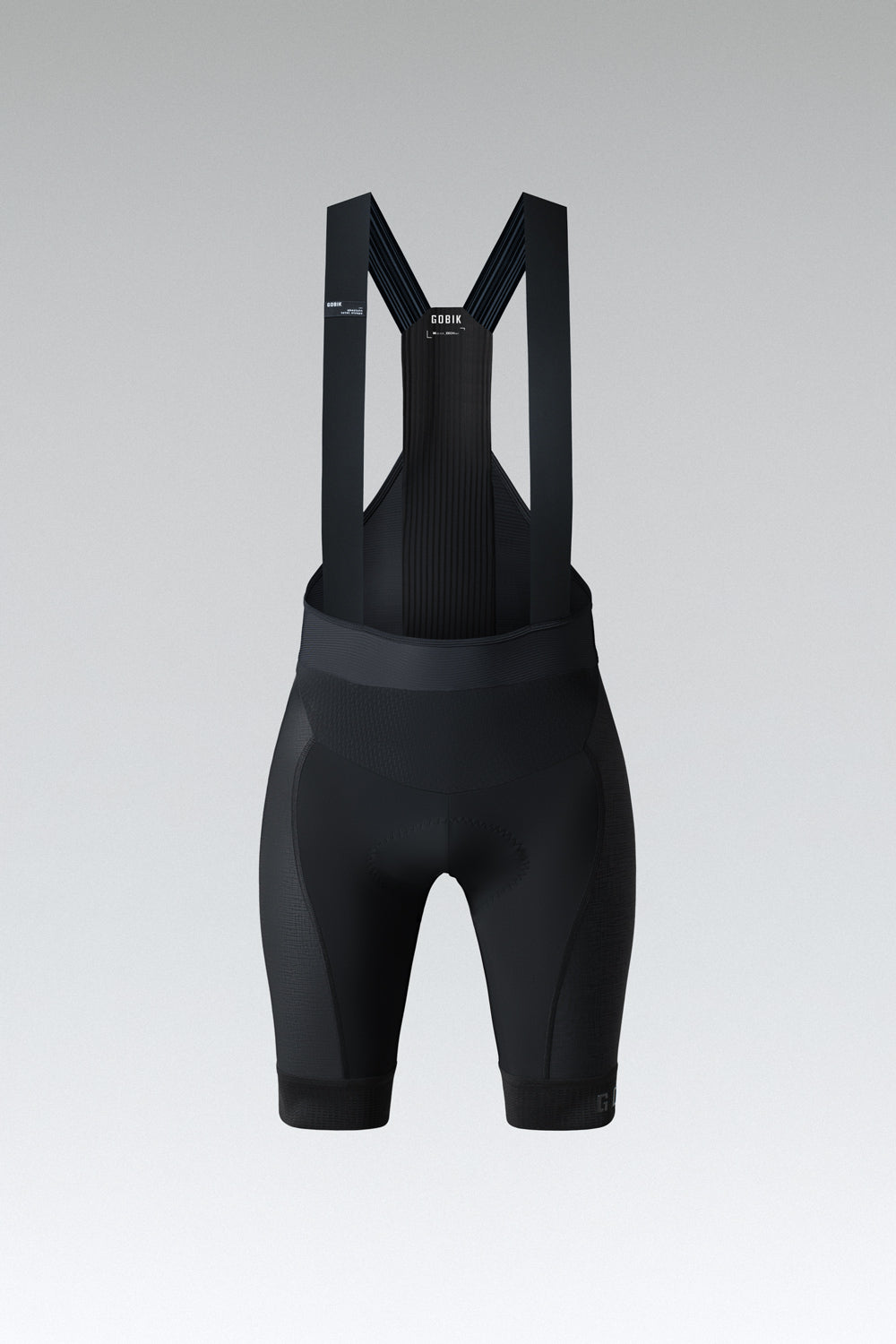 Gobik Absolute K9 women's black cycling bib shorts with mesh straps and padded chamois