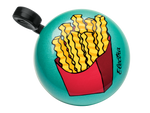 Electra bicycle bell in turquoise with colorful french fries design
