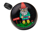 Electra bicycle bell with black background and colorful gnome character design