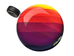 Electra bicycle bell with sunrise gradient rainbow stripes in yellow orange red purple