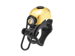 Electra Pinger Gold bicycle bell with black mounting bracket and striker mechanism