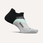 Feetures Elite Light Cushion no-show running sock in black and grey colorway