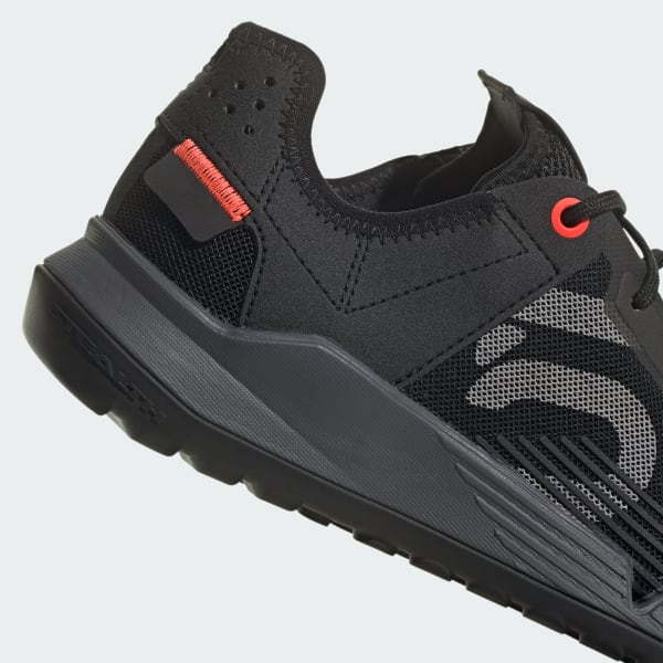 Five Ten Trailcross LT men's shoe in black with grey mesh and red accents