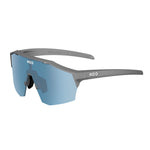 KOO Alibi Large cycling sunglasses in grey matt with blue mirrored lenses