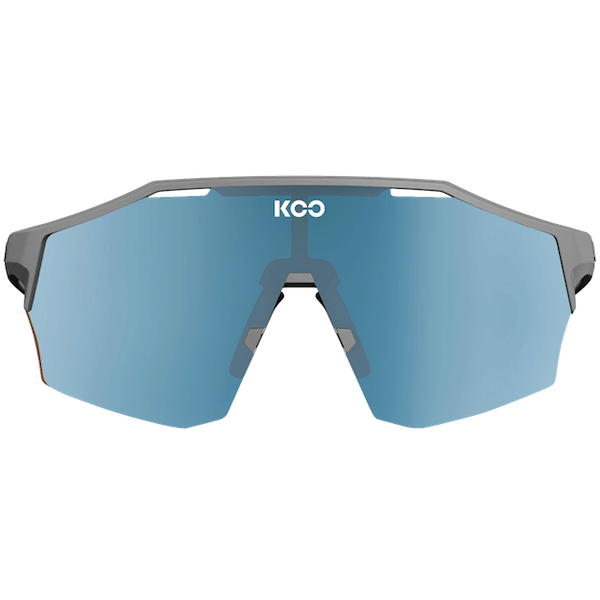 KOO Alibi cycling sunglasses in grey matt frame with blue mirrored lenses