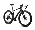 X-LAB GT8 gravel e-bike in matte black with gold accents, side view