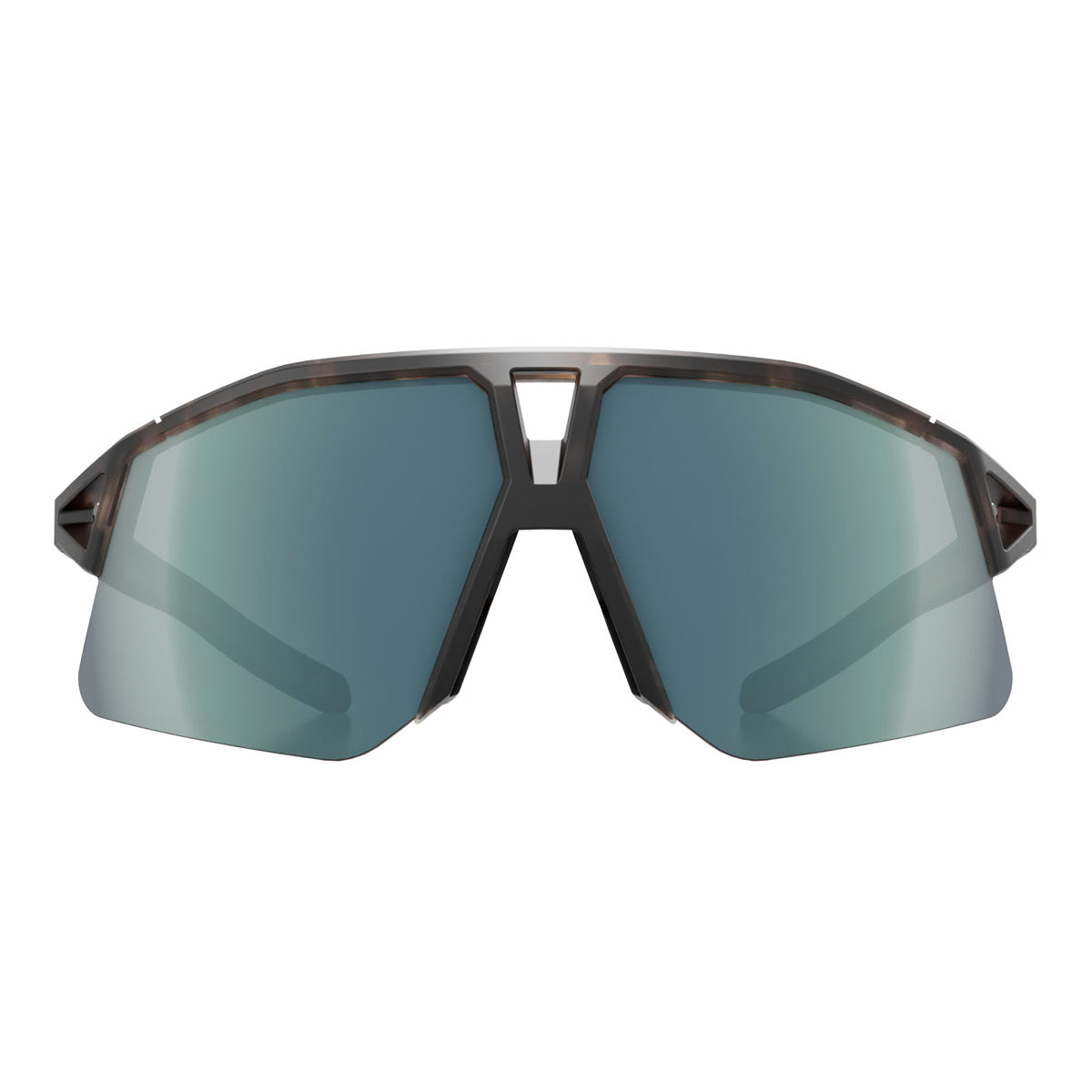 KOO HYPE cycling sunglasses with havana matt frame and petrol mirror lenses