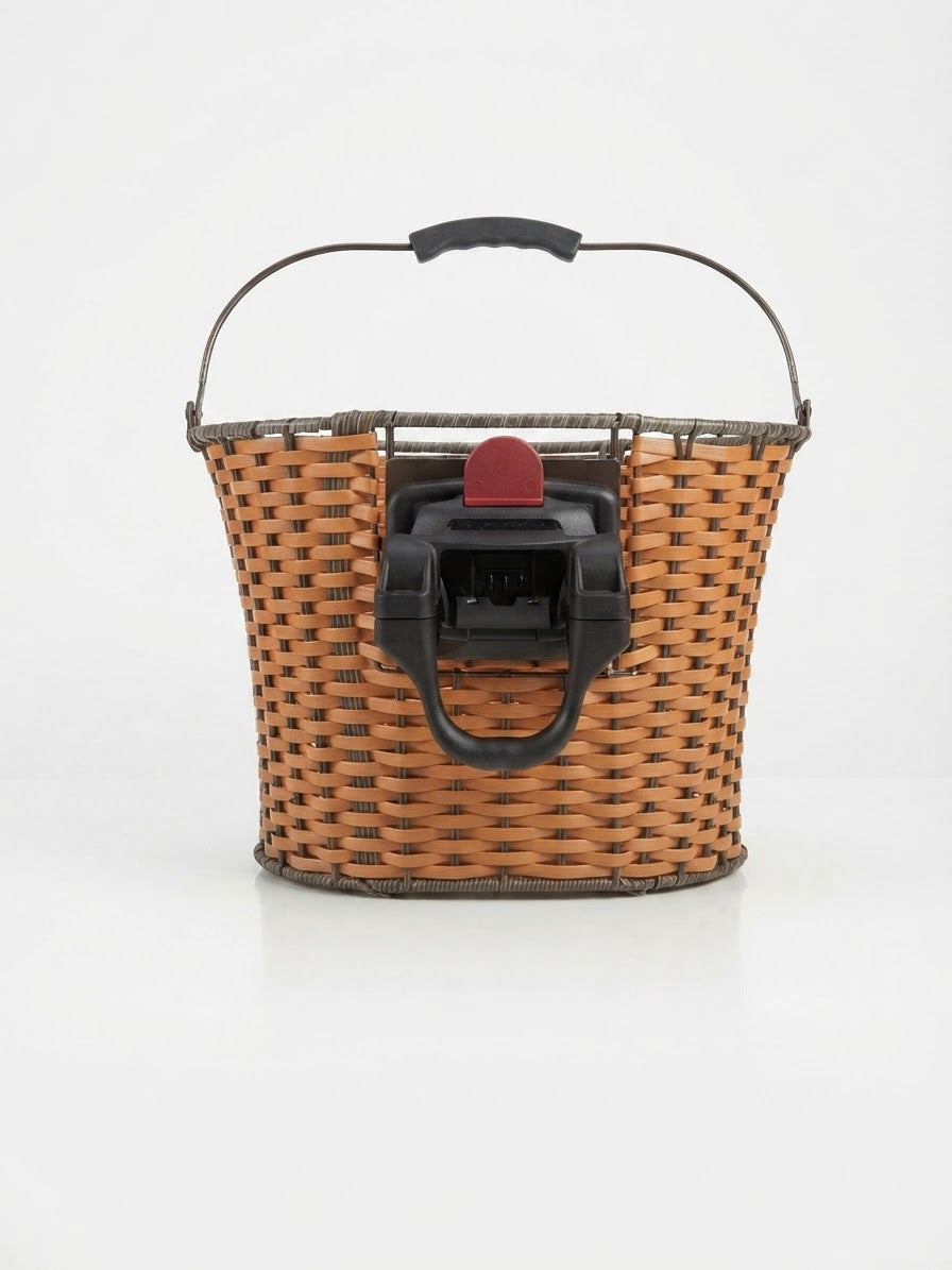Ven2 Wicker-Style Bike Basket – Durable Plastic Bicycle Front Basket