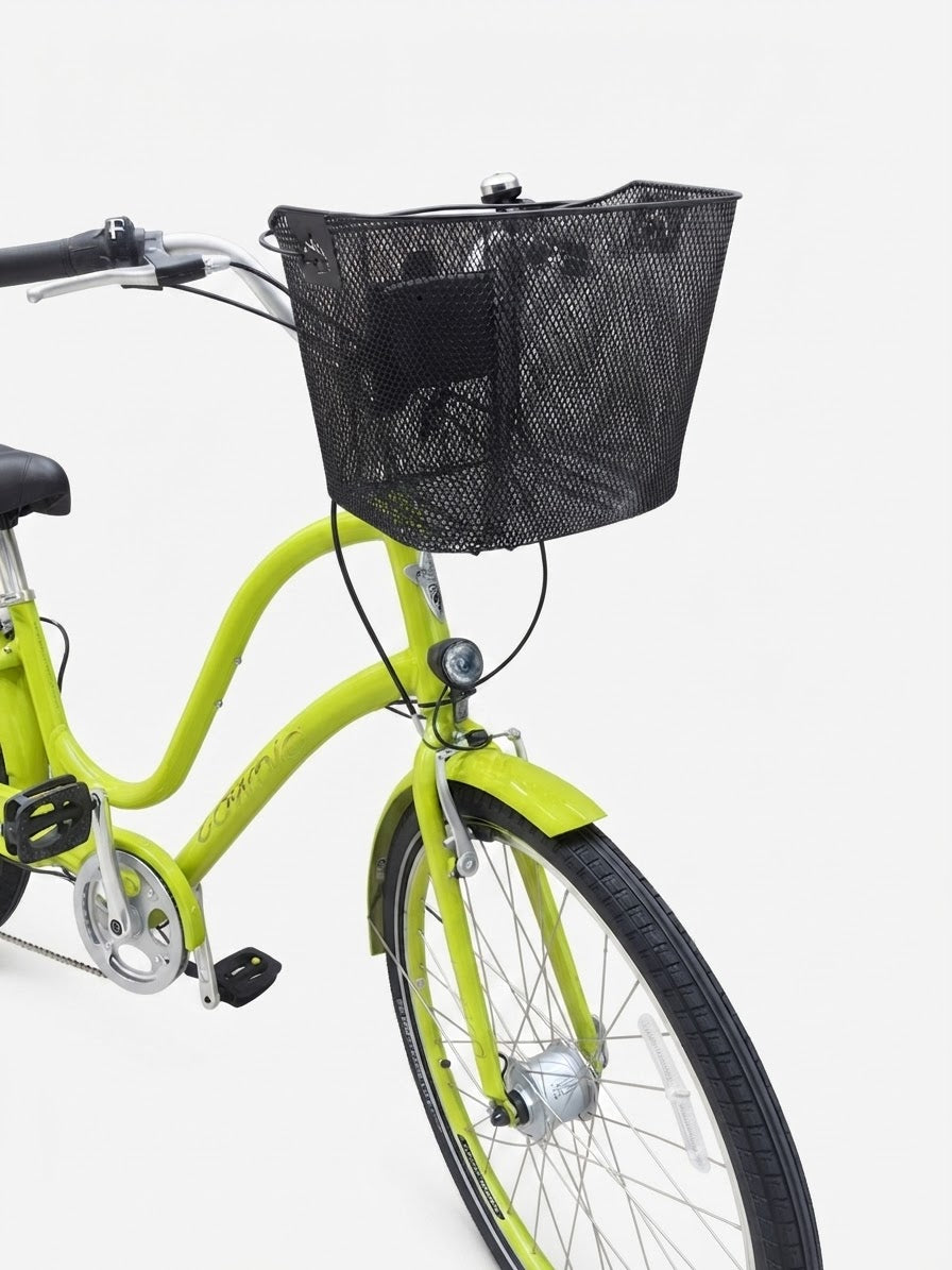 Ven2 Black Metal Bike Basket – Durable Bicycle Front Basket