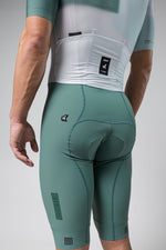 Gobik Brooklyn Aerosuit Men's in sage green with white waistband, rear view