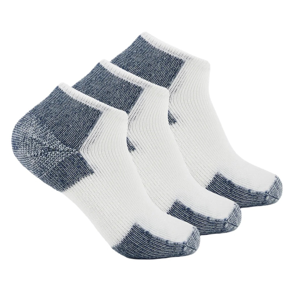Thorlos Unisex Running No Show Single Pair White/Navy Socks Large