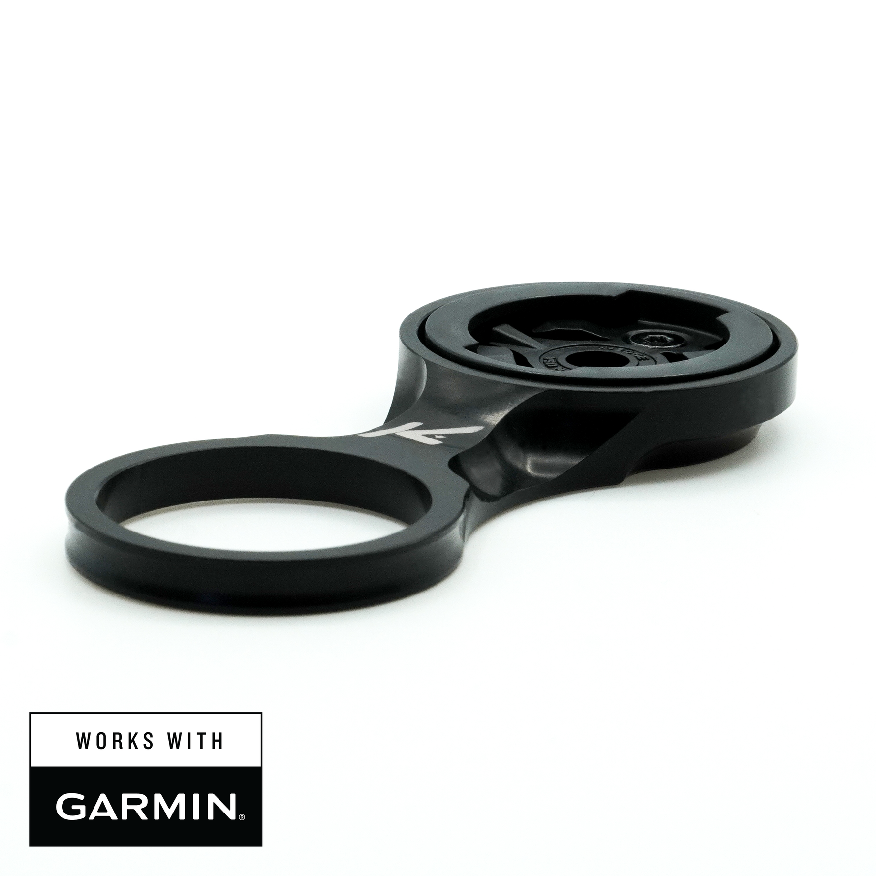 K-EDGE gun metal stem mount for Garmin devices with fixed position design