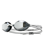 TYR Black Ops 140 EV racing goggles with mirrored metallic smoke finish
