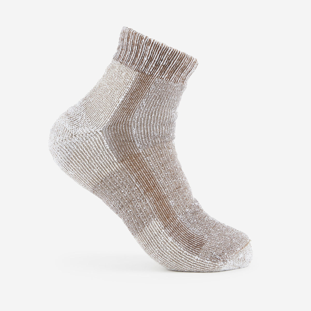 Thorlos Men's LTHMX Max Cushion Hiking Ankle Sock in walnut brown heathered color
