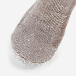 Thorlos LTHMX Max Cushion Hiking Ankle Sock toe in walnut brown heathered knit
