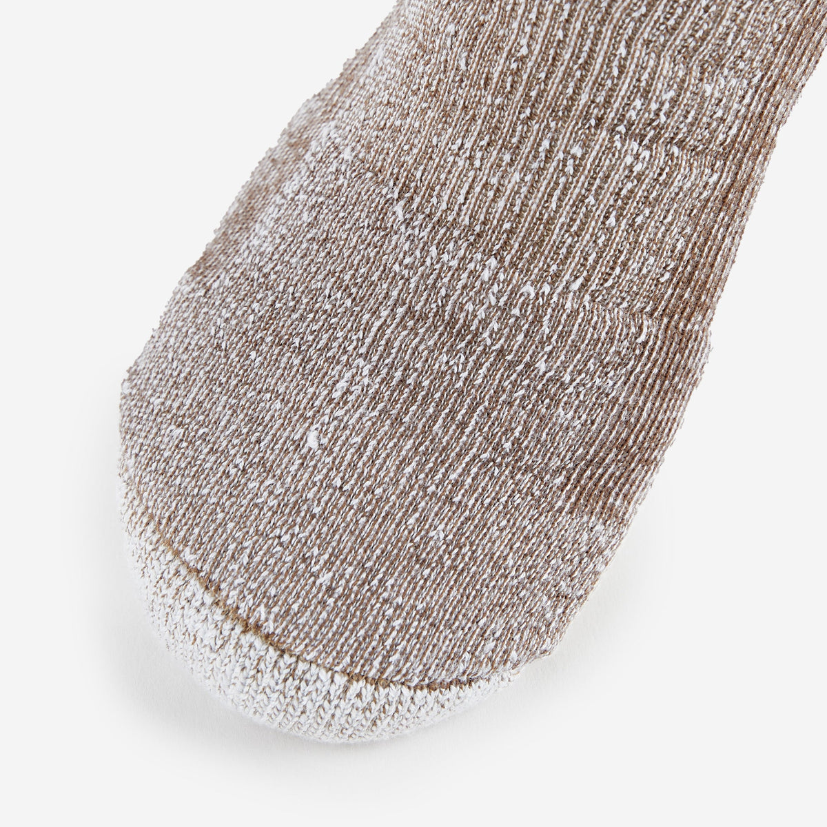 Thorlos LTHMX Max Cushion Hiking Ankle Sock toe in walnut brown heathered knit