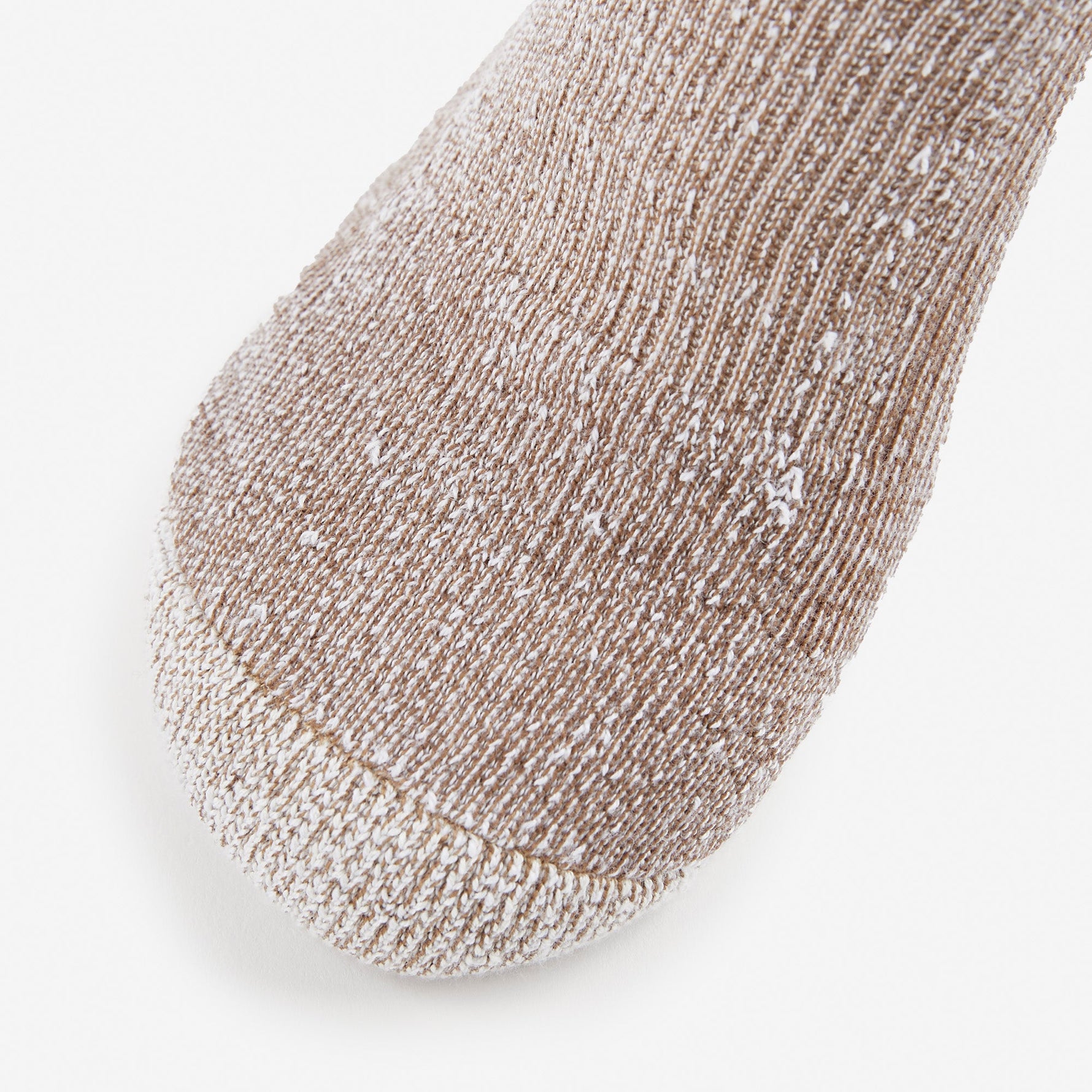 Thorlos Ultra LT Hiker Crew sock in light khaki with speckled pattern