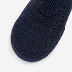Thorlos Hiking Crew Moderate Padding Sock toe detail in Night Navy blue