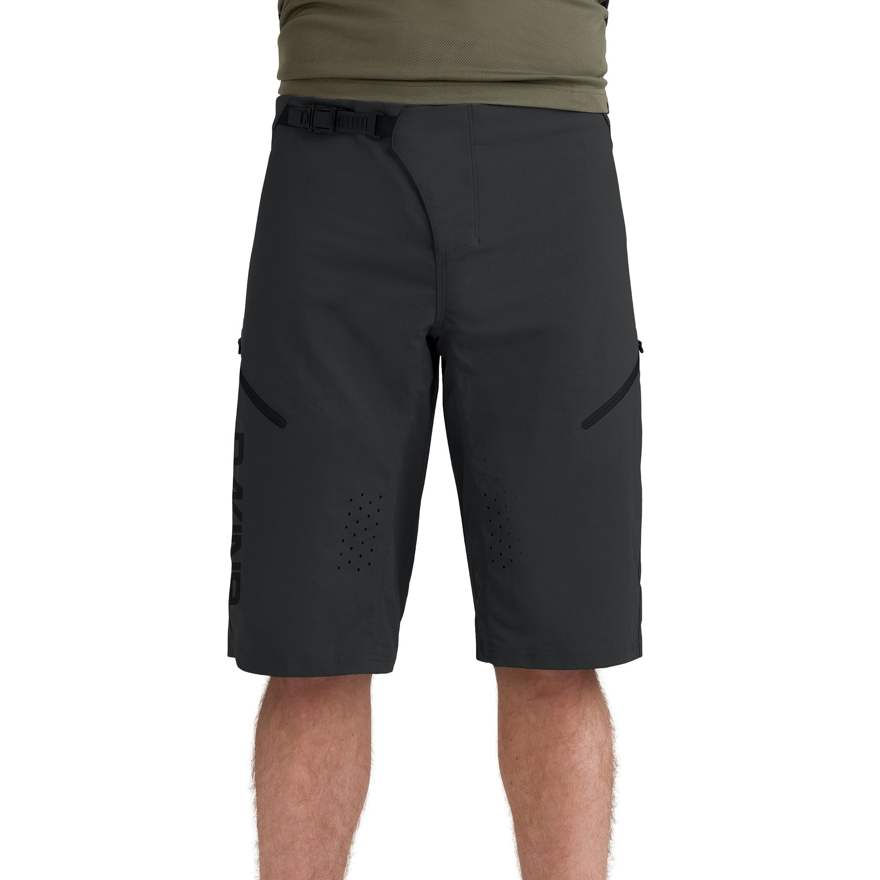 Dakine Vectra black mountain bike shorts with belt and ventilation holes