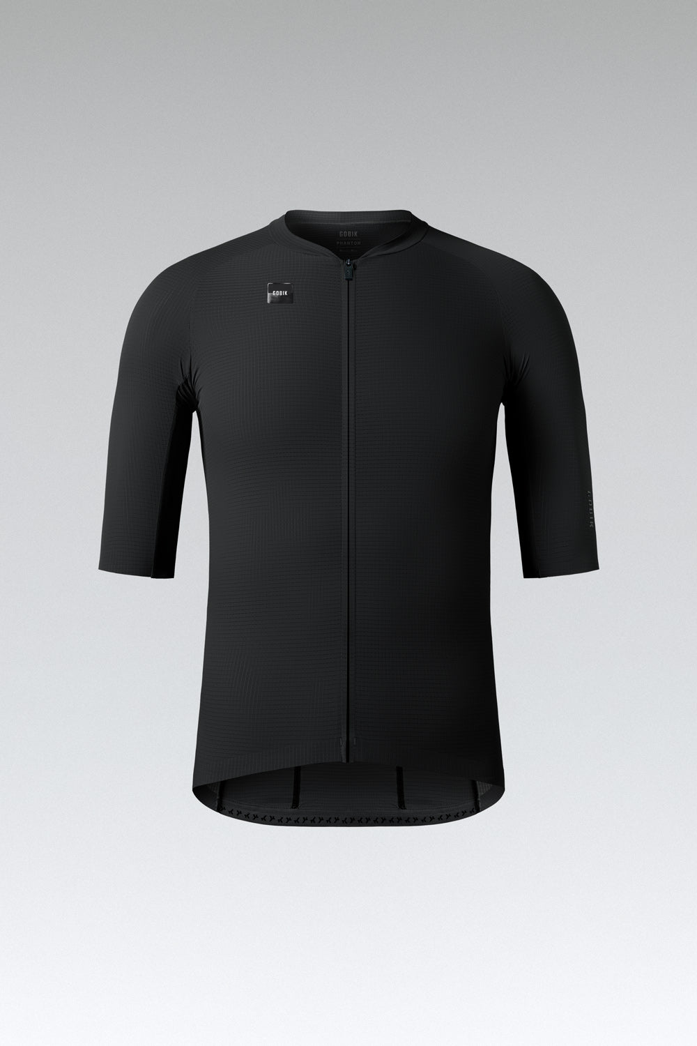 Gobik Phantom Jersey in black with full zip and three-quarter sleeves