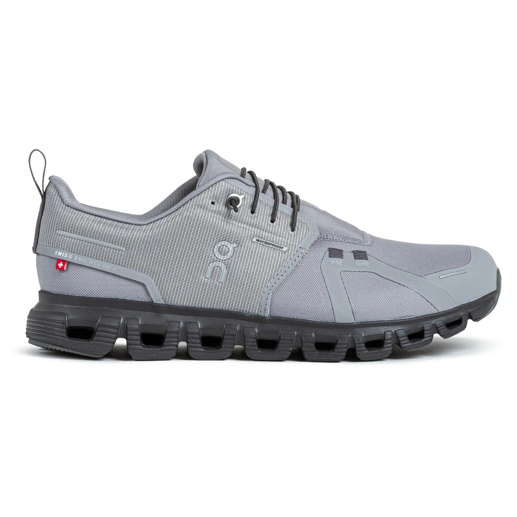 On Cloud 6 men's running shoe in wolf grey with black sole
