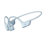 Shokz OpenRun Pro 2 bone conduction headphones in light blue silver color