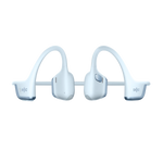 Shokz OpenRun Pro 2 bone conduction headphones in light blue silver color